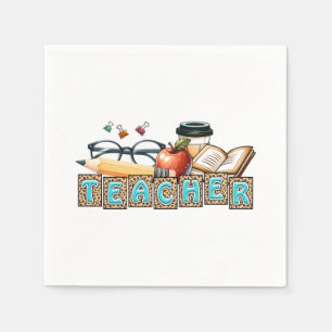 Cadeaubon voor leraar Potlood leraar Servet
