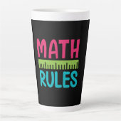 Cadeaubon Voor Leraar | Wiskunde Regels Latte Mok (Voorkant)