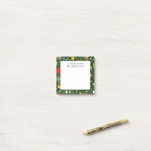 Cadeaubon voor leraren in de vakantie post-it® notes (Op bureau)
