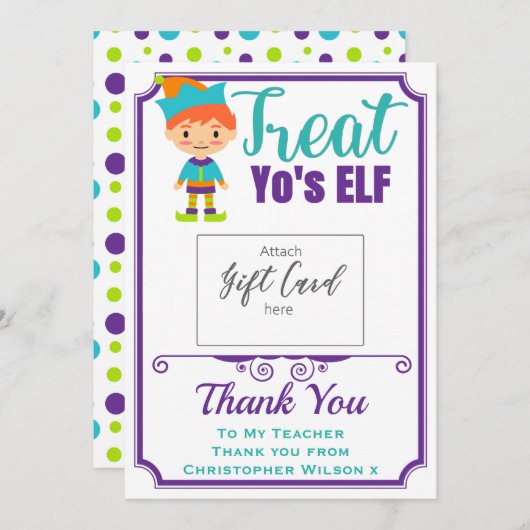 Cadeaubon voor Lerarendag: Verwenn jezelf (Voorkant / Achterkant)