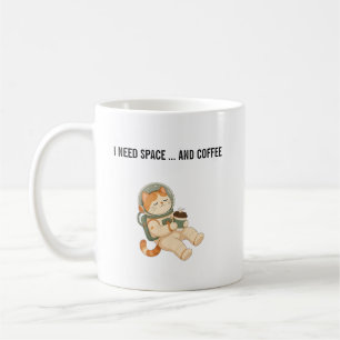 Cadeaubon voor lieve astronaut kat koffieliefhebbe koffiemok