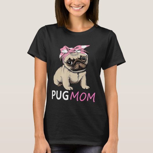 Cadeaubon voor lieve Pug-moeder T-shirt (Voorkant)