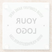 Cadeaubon voor Logo en tekstglas Onderzetter (Achterkant)