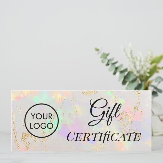 cadeaubon voor logo opal stone (Staand voorkant)