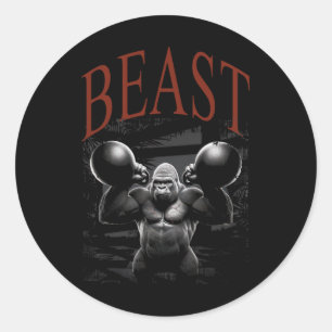 Cadeaubon Voor Mannen Vrouwen Fitness Bodybuilding Ronde Sticker