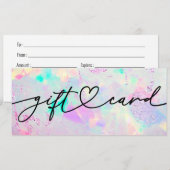 cadeaubon voor minerale edelsteen (Voorkant / Achterkant)