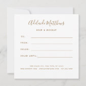 Cadeaubon voor modern Gold Glitter Hair Stylist (Achterkant)