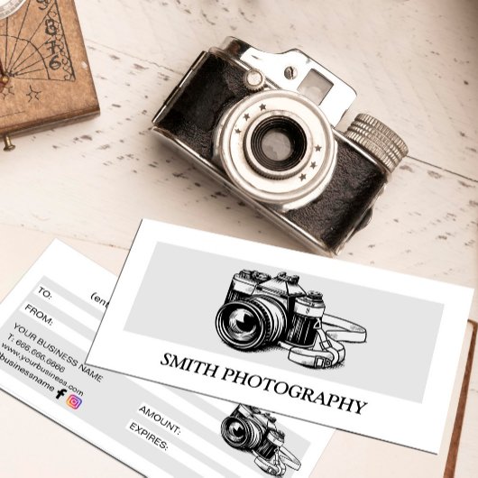 Cadeaubon voor moderne camerafotograaf