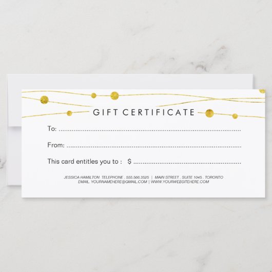 Cadeaubon voor moderne en grafische voorval (Achterkant)