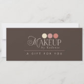 Cadeaubon voor moderne professionele visagist kaart (Voorkant)