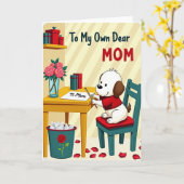 Cadeaubon voor Moeder Dier Kaart (Gele Bloem)