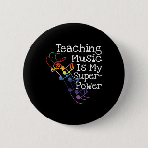 Cadeaubon voor muziekleraar ronde button 5,7 cm