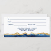 Cadeaubon voor Navy Blue en Gold Waterverf (Achterkant)