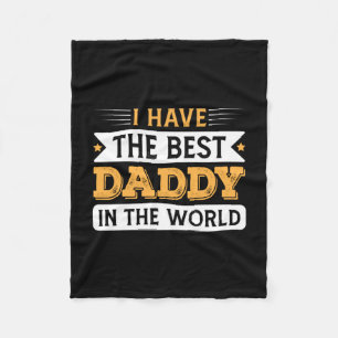 Cadeaubon voor opa Ik heb de beste papa ter were Fleece Deken