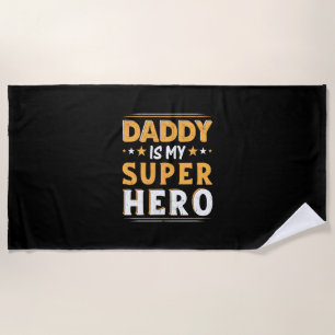 Cadeaubon voor opa Papa is mijn superheld Strandlaken