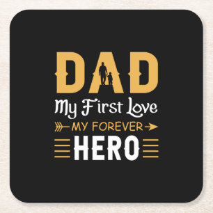 Cadeaubon voor opa   Papa mijn eeuwige held Kartonnen Onderzetters