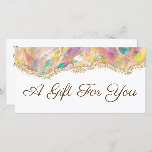 cadeaubon voor optisch ontwerp (Voorkant / Achterkant)