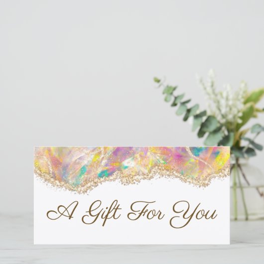 cadeaubon voor optisch ontwerp (Staand voorkant)