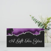 cadeaubon voor paarse en zilvervis (Staand voorkant)