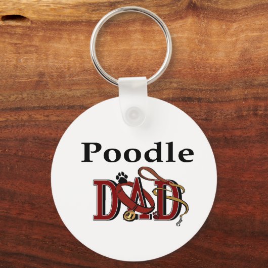 Cadeaubon voor Poodle-papa's Sleutelhanger (Voorkant)