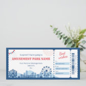 Cadeaubon voor pretpark kaart (Staand voorkant)