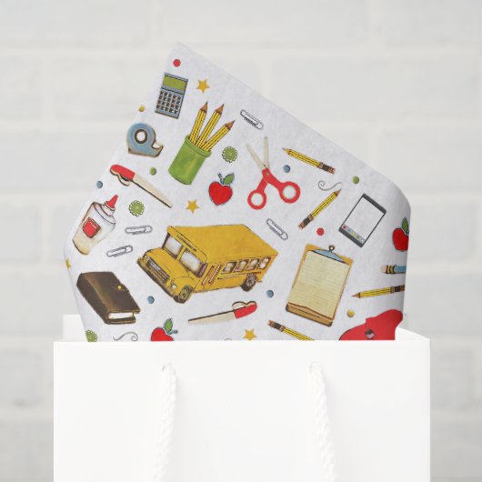 Cadeaubon voor schoolleerkracht tissuepapier (Cadeauzakje)