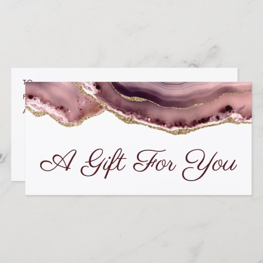 cadeaubon voor stoffige rozen (Voorkant / Achterkant)