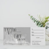 Cadeaubon voor  Tattoo Kaart (Staand voorkant)