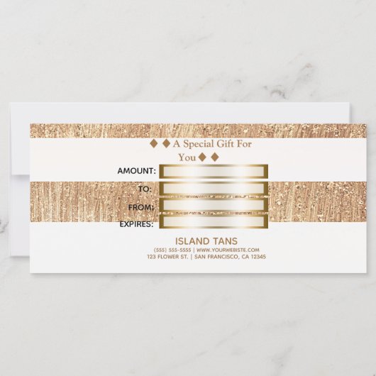 Cadeaubon voor Tropische palmen en crème (Achterkant)