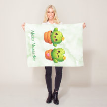 Cadeaubon voor tweeling baby shower met leuke cact