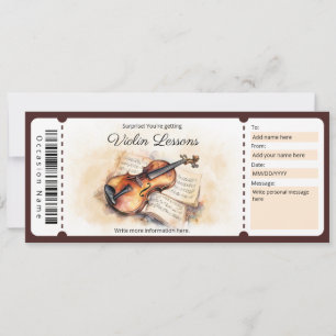 Cadeaubon Voor Verrassingsvioollessen Sjabloon Kaart