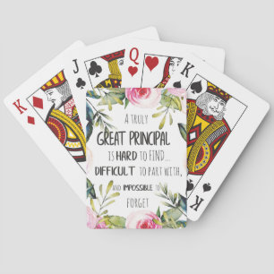 Cadeaubon voor waardering van de schooldirecteur K Pokerkaarten