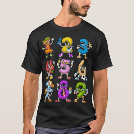 Cadeaubon voor wiskunde getallen t-shirt (Voorkant)