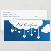 Cadeaubon voor wolken en hart (Voorkant / Achterkant)