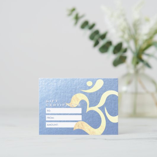 Cadeaubon voor yogameditatie-instructeur OM Kortingskaartje (Staand voorkant)