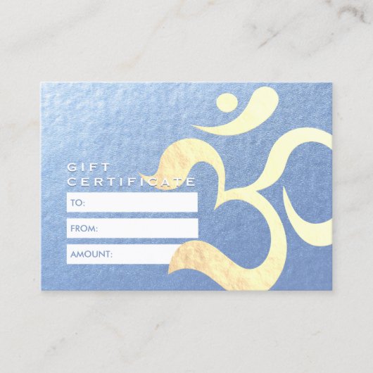 Cadeaubon voor yogameditatie-instructeur OM Kortingskaartje (Voorkant)