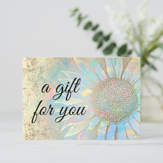 cadeaubon voor zonnebloemen (Staand voorkant)