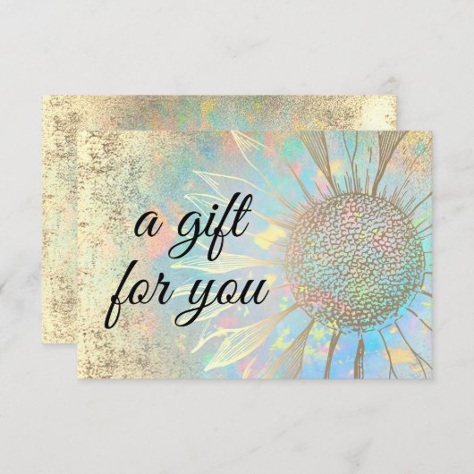 cadeaubon voor zonnebloemen (Voorkant / Achterkant)