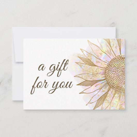 cadeaubon voor zonnebloemen (Voorkant)