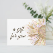 cadeaubon voor zonnebloemen (Staand voorkant)