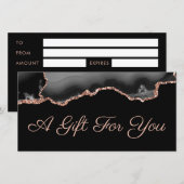 cadeaubon voor zwarte pagina (Voorkant / Achterkant)