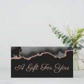 cadeaubon voor zwarte pagina (Staand voorkant)