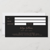 cadeaubon voor zwarte pagina (Achterkant)