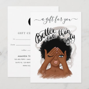 Cadeaubon voor Zwarte Vrouw met Goede Stemming