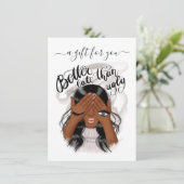 Cadeaubon voor Zwarte Vrouw met Goede Stemming (Staand voorkant)