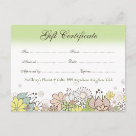 Cadeaubon Voucher Store Business Briefkaart