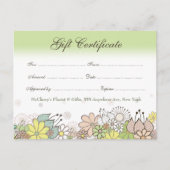 Cadeaubon Voucher Store Visitekaartje Briefkaart (Voorkant)