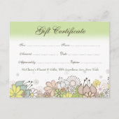 Cadeaubon waarde winkel onderneming briefkaart (Voorkant)