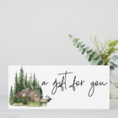 Cadeaubon Waterverf Cabin Forest Lodge Kaart (Staand voorkant)