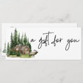 Cadeaubon Waterverf Cabin Forest Lodge Kaart (Voorkant / Achterkant)